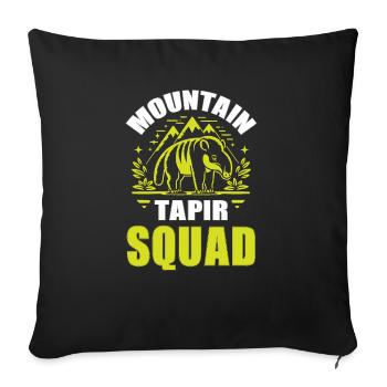 Mountain Tapir Animal Zookeeper Tapir Lover - Sofa pillowcase 17,3'' x 17,3'' (45 x 45 cm) - black - Front