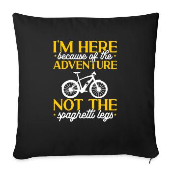 Vélo électrique Vélo Biker E-Bike - Housse de coussin décorative 45 x 45 cm - noir - Devant