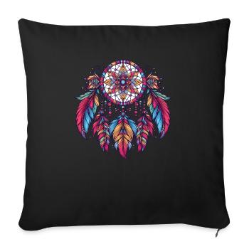 Native American Native Dreamcatcher - Sofa pillowcase 17,3'' x 17,3'' (45 x 45 cm) - black - Front