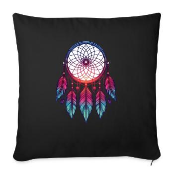 Amerikanische Ureinwohner Indigener Traumfänger - Sofakissenbezug 45 x 45 cm - Schwarz - Vorne
