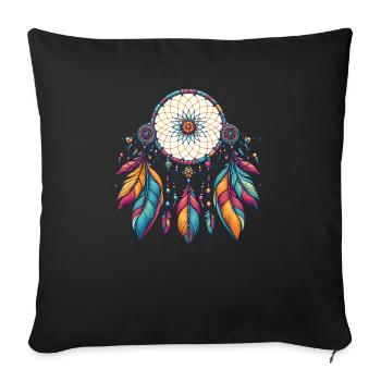 Native American Native Dreamcatcher - Sofa pillowcase 17,3'' x 17,3'' (45 x 45 cm) - black - Front