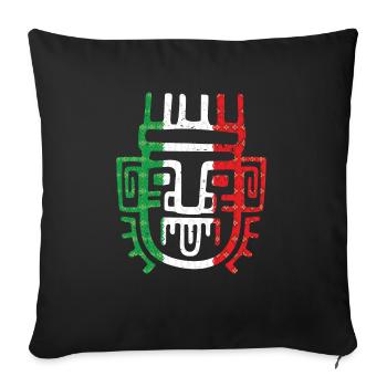 Aztekensymbol mexikanische Maya mexikanische Flagge Schuhschnabel - Sofakissenbezug 45 x 45 cm - Schwarz - Vorne