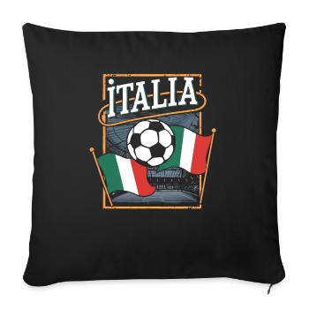 Maillot Italie 2024 Italie Italie Rome Turin Milan - Housse de coussin décorative 45 x 45 cm - noir - Devant