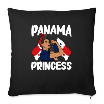 Drapeau panaméen Drapeau panaméen - Housse de coussin décorative 45 x 45 cm - noir - Devant