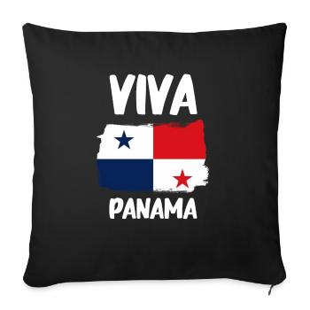 Drapeau panaméen Drapeau panaméen - Housse de coussin décorative 45 x 45 cm - noir - Devant