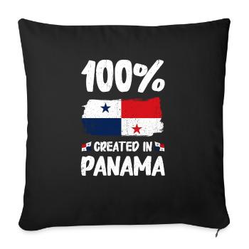 Drapeau panaméen Drapeau panaméen - Housse de coussin décorative 45 x 45 cm - noir - Devant