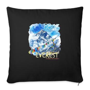 Mount Everest - Sofa pillowcase 17,3'' x 17,3'' (45 x 45 cm) - black - Front