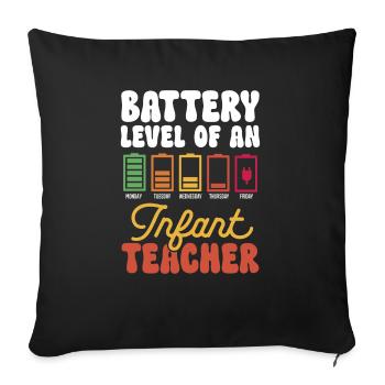 Enseignante de maternelle Éducatrice de centre de garde - Housse de coussin décorative 45 x 45 cm - noir - Devant