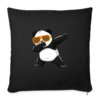 Panda Panda Bear Funny - Sofa pillowcase 17,3'' x 17,3'' (45 x 45 cm) - black - Front