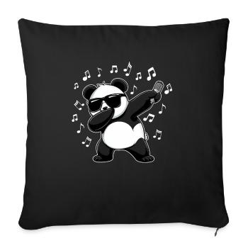 Panda Panda Bear Funny - Sofa pillowcase 17,3'' x 17,3'' (45 x 45 cm) - black - Front