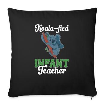 Enseignante de maternelle Éducatrice de centre de garde - Housse de coussin décorative 45 x 45 cm - noir - Devant
