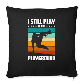 Funny parkour saying - Sofa pillowcase 17,3'' x 17,3'' (45 x 45 cm) - black - Front