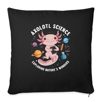 Axolotl Science Teacher Mexican Salamander - Sofa pillowcase 17,3'' x 17,3'' (45 x 45 cm) - black - Front