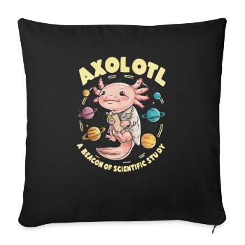 Axolotl Science Teacher Mexican Salamander - Sofa pillowcase 17,3'' x 17,3'' (45 x 45 cm) - black - Front