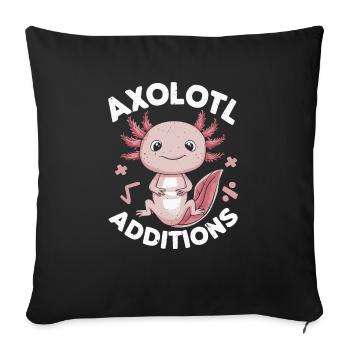 Axolotl Math Teacher Mexican Salamander Amphibian - Sofa pillowcase 17,3'' x 17,3'' (45 x 45 cm) - black - Front