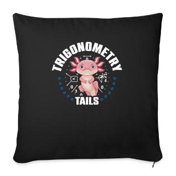 Axolotl Math Teacher Mexican Salamander Amphibian - Sofa pillowcase 17,3'' x 17,3'' (45 x 45 cm) - black - Front