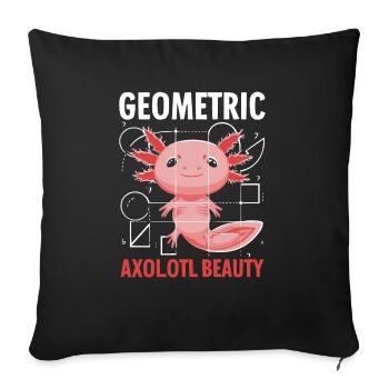 Axolotl Math Teacher Mexican Salamander Amphibian - Sofa pillowcase 17,3'' x 17,3'' (45 x 45 cm) - black - Front