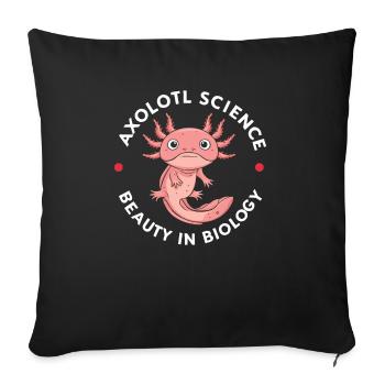Axolotl Science Teacher Mexican Salamander - Sofa pillowcase 17,3'' x 17,3'' (45 x 45 cm) - black - Front