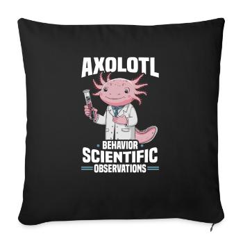 Axolotl Science Teacher Mexican Salamander - Sofa pillowcase 17,3'' x 17,3'' (45 x 45 cm) - black - Front