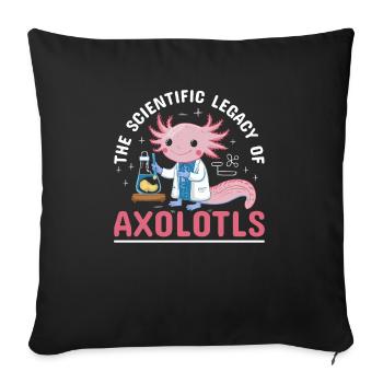 Axolotl Science Teacher Mexican Salamander - Sofa pillowcase 17,3'' x 17,3'' (45 x 45 cm) - black - Front