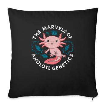 Axolotl Science Teacher Mexican Salamander - Sofa pillowcase 17,3'' x 17,3'' (45 x 45 cm) - black - Front