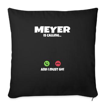 Meyer appelle appelle l’idée cadeau - Housse de coussin décorative 45 x 45 cm - noir - Devant
