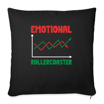 Trading Crypto Stock Market Investor Day Trader - Sofa pillowcase 17,3'' x 17,3'' (45 x 45 cm) - black - Front
