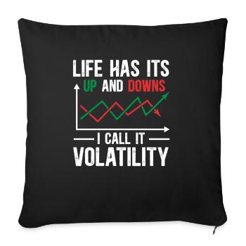 Trading Crypto Stock Market Investor Day Trader - Housse de coussin décorative 45 x 45 cm - noir - Devant