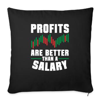 Trading Crypto Stock Market Investor Day Trader - Sofa pillowcase 17,3'' x 17,3'' (45 x 45 cm) - black - Front