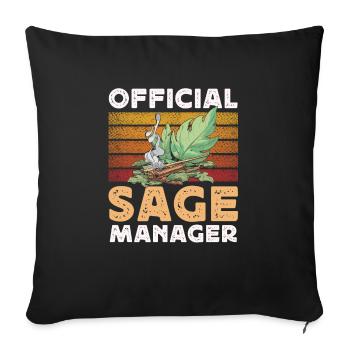 Purification spirituelle de plumes de sauge - Housse de coussin décorative 45 x 45 cm - noir - Devant