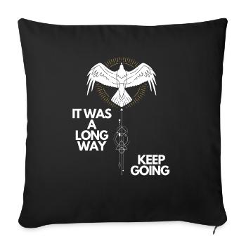Continuez à faire du design de motivation nordique - Housse de coussin décorative 45 x 45 cm - noir - Devant