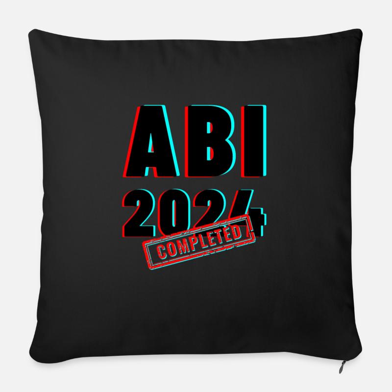 ABI 2024: Endlich frei! Das Abenteuer beginnt. - Sofakissenbezug 45 x 45 cm - Schwarz