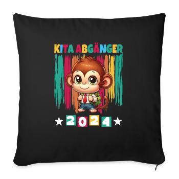 Daycare Leavers 2024 School Enrollment 2024 - Sofa pillowcase 17,3'' x 17,3'' (45 x 45 cm) - black - Front