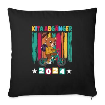 Daycare Leavers 2024 School Enrollment 2024 - Sofa pillowcase 17,3'' x 17,3'' (45 x 45 cm) - black - Front