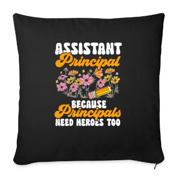 Deputy Principal - Sofa pillowcase 17,3'' x 17,3'' (45 x 45 cm) - black - Front