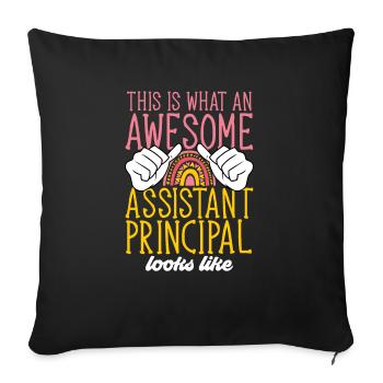 Deputy Principal - Sofa pillowcase 17,3'' x 17,3'' (45 x 45 cm) - black - Front