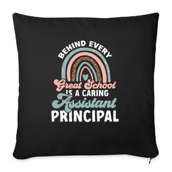 Deputy Principal - Sofa pillowcase 17,3'' x 17,3'' (45 x 45 cm) - black - Front