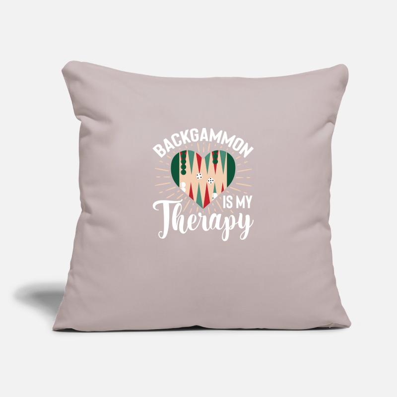 Backgammon Is My Therapy Tabletop Dice Game Sofa pillowcase 17,3'' x 17,3'' (45 x 45 cm)