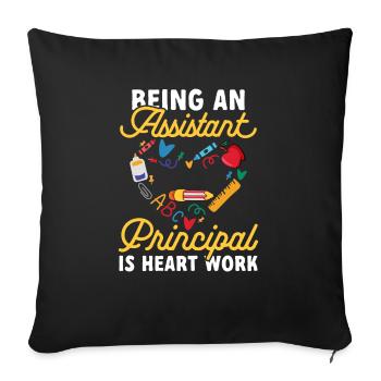 Directeur adjoint - Housse de coussin décorative 45 x 45 cm - noir - Devant