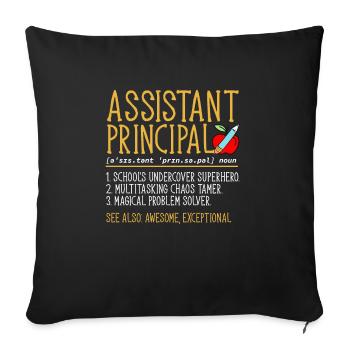 Directeur adjoint - Housse de coussin décorative 45 x 45 cm - noir - Devant
