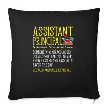 Directeur adjoint - Housse de coussin décorative 45 x 45 cm - noir - Devant