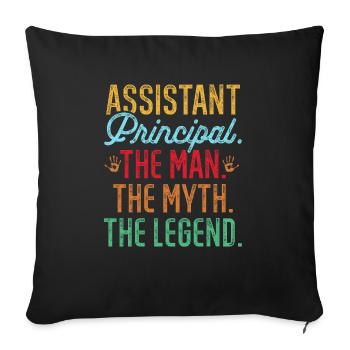 Directeur adjoint - Housse de coussin décorative 45 x 45 cm - noir - Devant