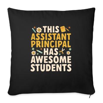 Directeur adjoint - Housse de coussin décorative 45 x 45 cm - noir - Devant