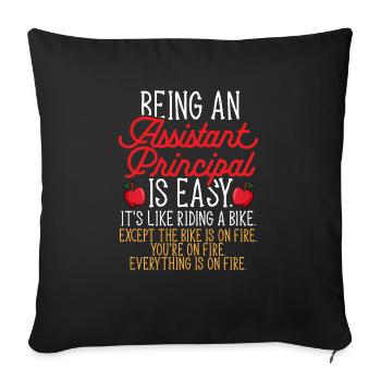 Deputy Principal - Sofa pillowcase 17,3'' x 17,3'' (45 x 45 cm) - black - Front