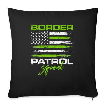 Border Patrol Squad Usa Patriotism Frontier - Sofa pillowcase 17,3'' x 17,3'' (45 x 45 cm) - black - Front