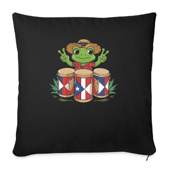 Taino Indian Puerto Rico Boricua Puerto Rican - Sofa pillowcase 17,3'' x 17,3'' (45 x 45 cm) - black - Front