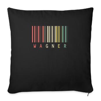 Wagner Unique Barcode Style Name - Sofa pillowcase 17,3'' x 17,3'' (45 x 45 cm) - black - Front