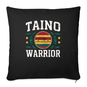 Taino-Indianer Puerto Rico Boricua Puerto-Ricaner - Sofakissenbezug 45 x 45 cm - Schwarz - Vorne