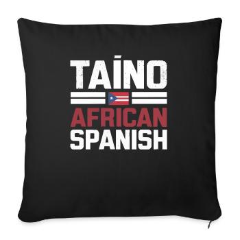 Taino Indian Puerto Rico Boricua Puerto Rican - Sofa pillowcase 17,3'' x 17,3'' (45 x 45 cm) - black - Front