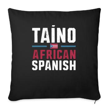 Taino Indian Puerto Rico Boricua Puerto Rican - Sofa pillowcase 17,3'' x 17,3'' (45 x 45 cm) - black - Front